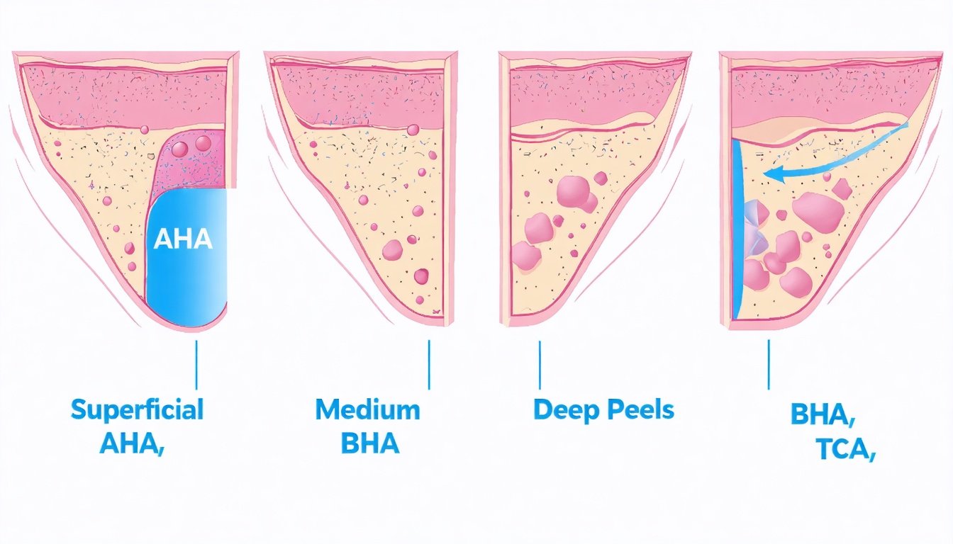 Chemical Peel Types Diagram