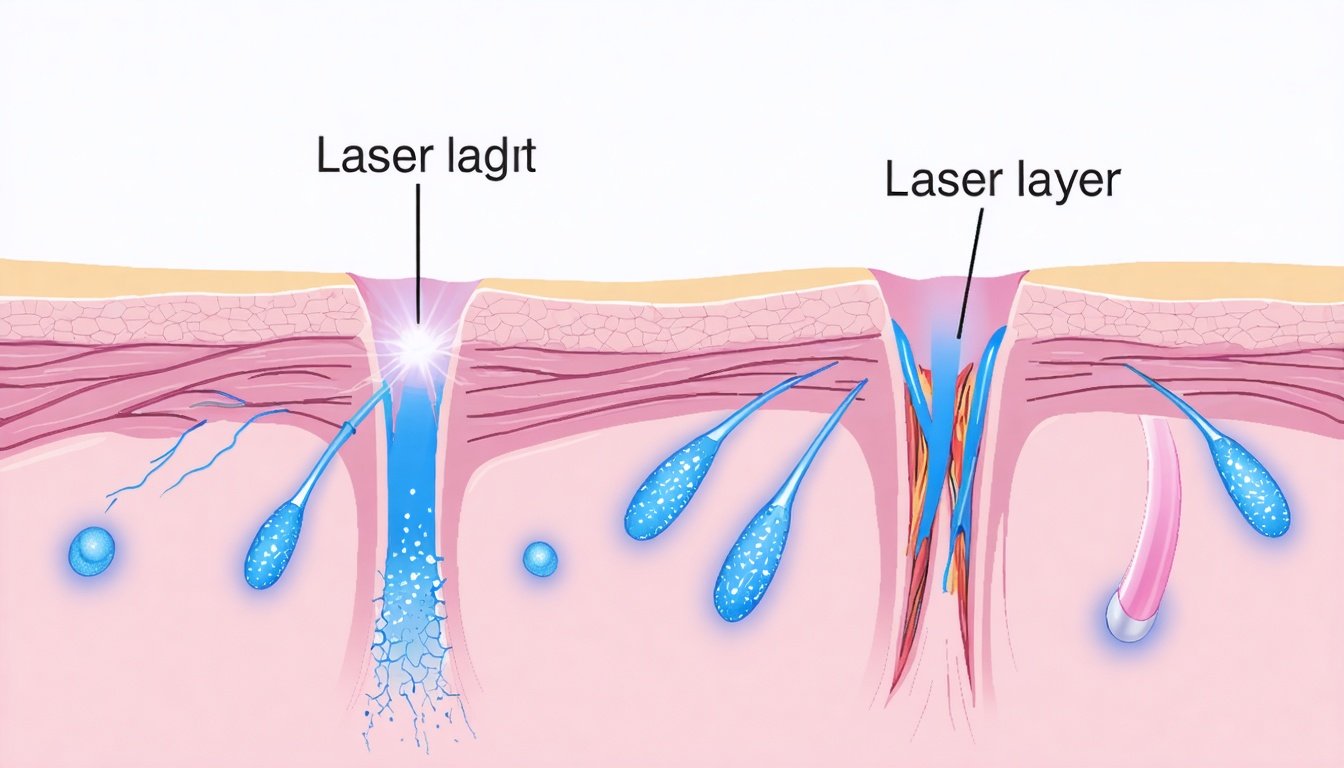 Laser Hair Removal Technology Diagram